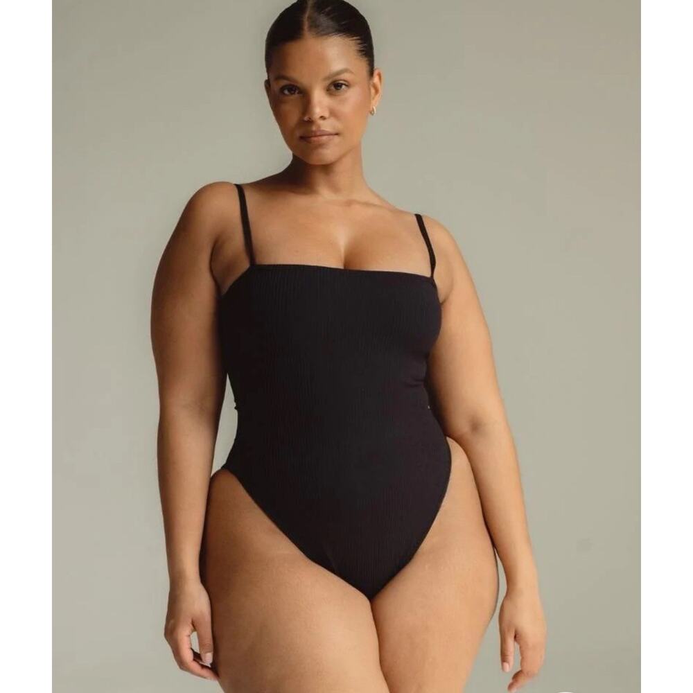MONTCE Black Rib Jacelyn One-PieceCURVE 2 / $168.00